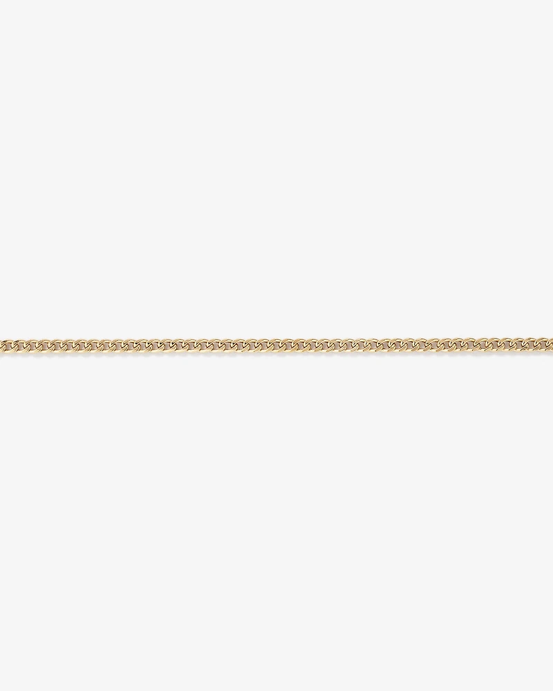 45cm (17") 2.8mm Width Semi Solid Miami Curb Chain in 10kt Yellow Gold