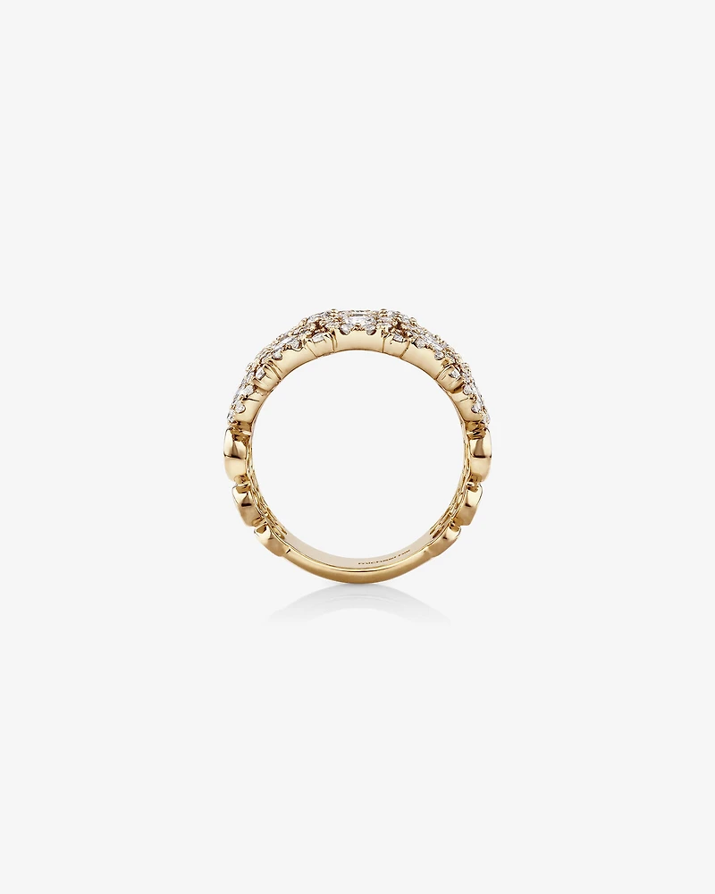 3 Row Bubble Ring with 3.00 Carat TW Diamonds in 14kt Gold