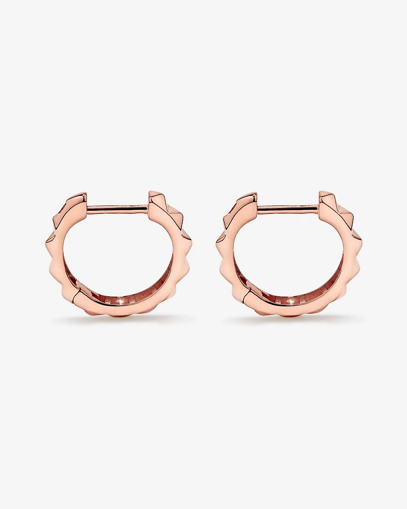 Créoles Huggie Signature Connect en Or Rose 10 kt