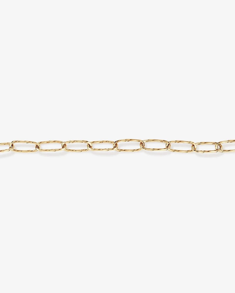 Diamond Cut Oval Twist Link Bracelet in 10kt Yellow Gold