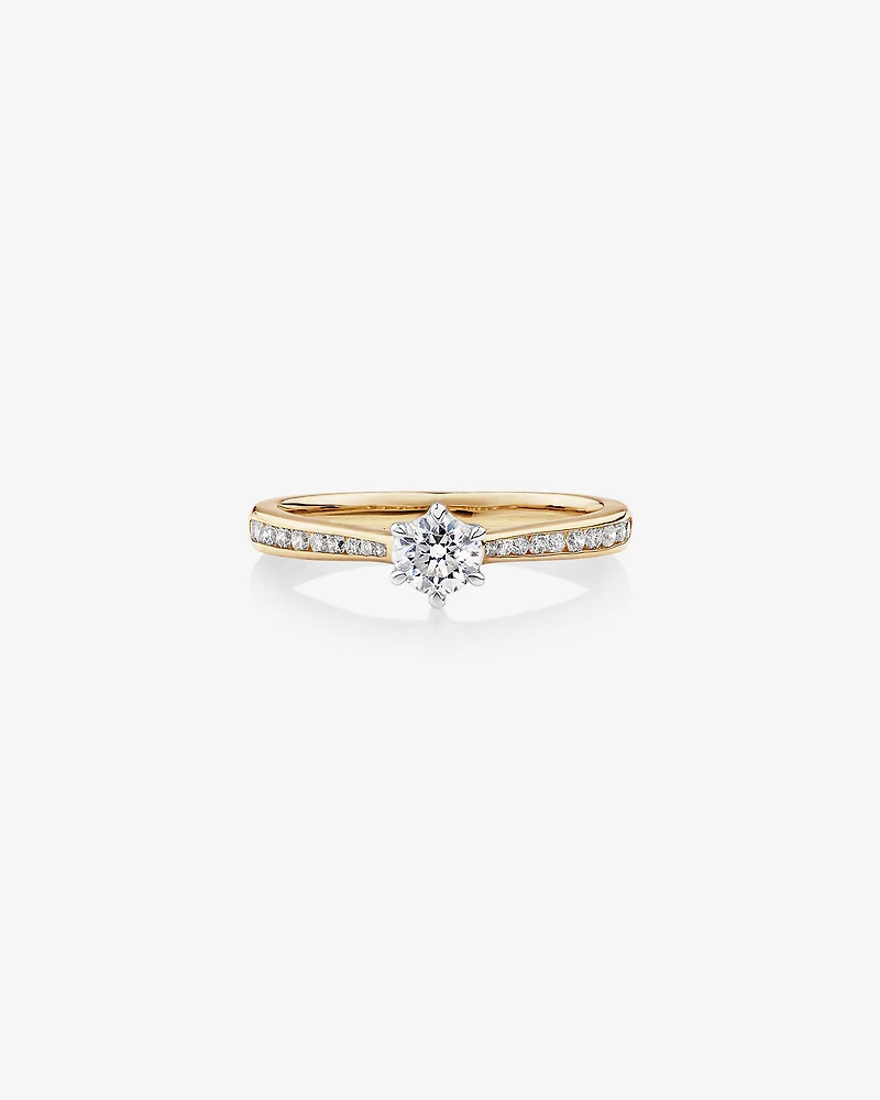 Ring with 0.48 Carat TW of Diamonds in 14kt Yellow & White Gold