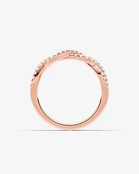 0.25 Carat TW Twist Diamond Wedding Ring in 14kt White Gold