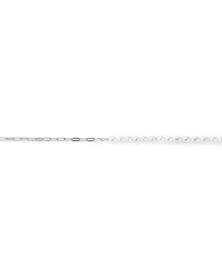 Half Cultured Freshwater Pearl Half Paperclip Chain Bracelet in Sterling Silver