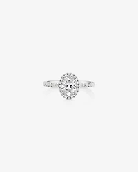 Sir Michael Hill Designer Halo Oval Engagement Ring with 1.35 Carat TW of Diamonds in 18kt White Gold