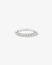 Bague De Mariage En Diamant De Laboratoire Rond Brillant De 0,60 Carat Poids Total Sertie De Griffes En Or Blanc 14 Carats