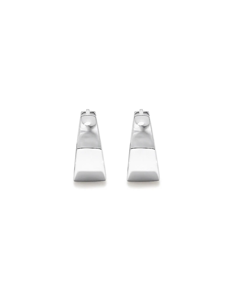Tapered Huggie Earrings in Sterling Silver