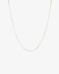 Snake Chain and Bead Station Necklace in 10kt Yellow Gold