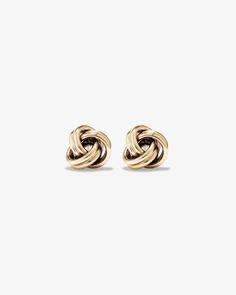 Knot Stud Earrings in 10kt Yellow Gold