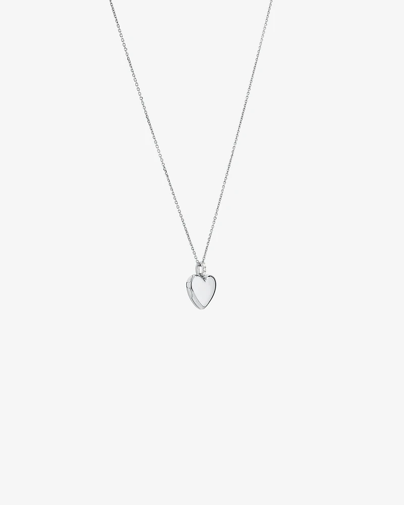 Diamond Accent Heart locket in Sterling Silver