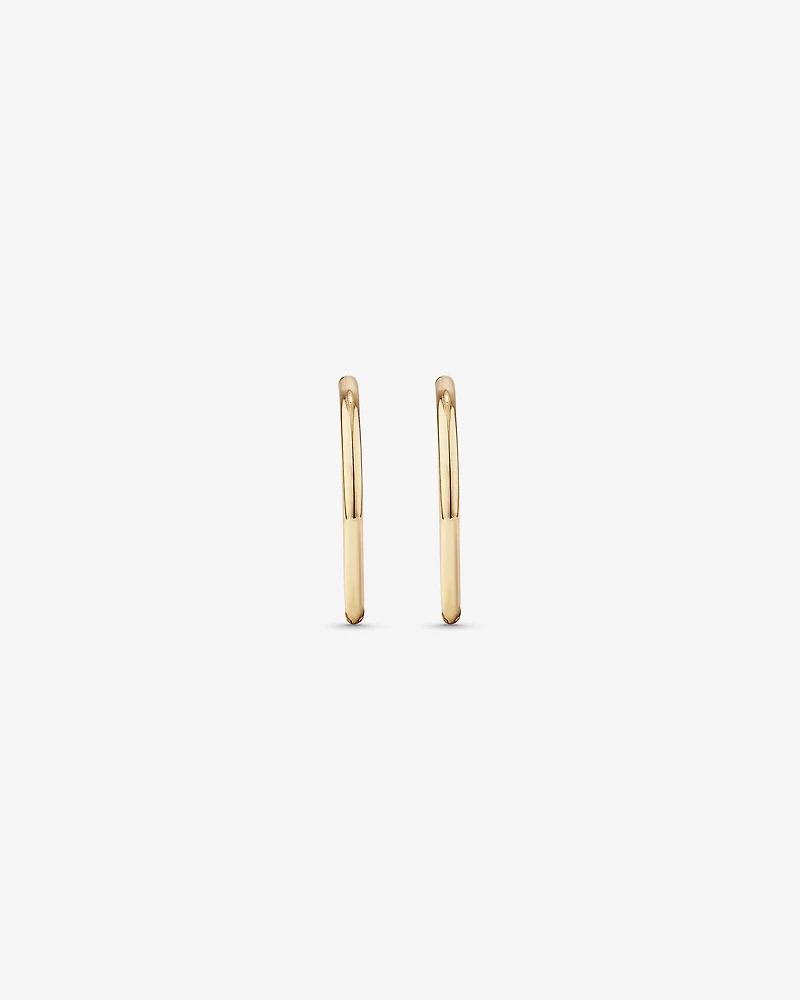12mm Sleeper Earrings in 10kt White Gold