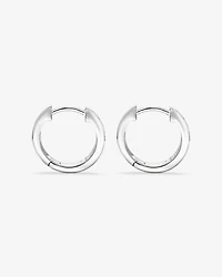 Reversible Huggie Earrings With Cubic Zirconia In Sterling Silver