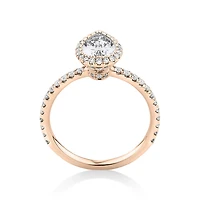 Sir Michael Hill Designer Halo Pear Engagement Ring with 1.36 Carat TW of Diamonds in 18kt White Gold