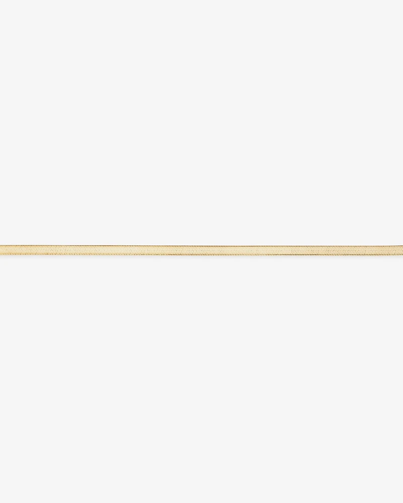 19cm (7.5") 2mm-2.5mm Width Herringbone Bracelet in 10kt Yellow Gold