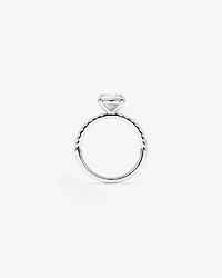 2.31 Carat TW Round Brilliant Lab-Grown Diamond Side Accent Engagement Ring in 14kt White Gold