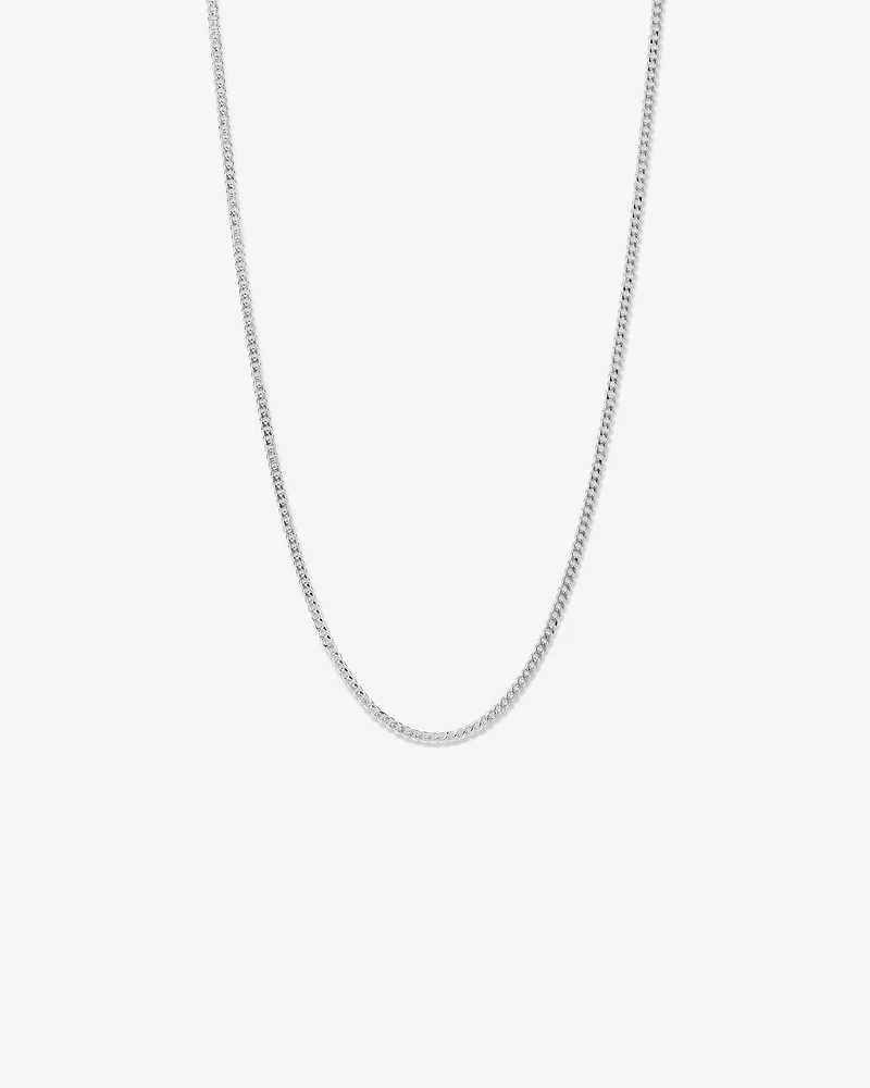 60cm (24") 3.4mm Width Curb Chain in Sterling Silver
