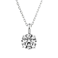 1.00 Carat TW Diamond Solitaire Pendant in 18kt White Gold
