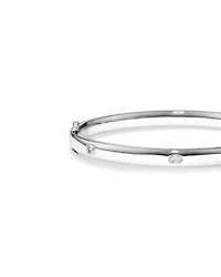 0.45 Carat TW Laboratory-Grown Oval Diamond Bangle in Sterling Silver