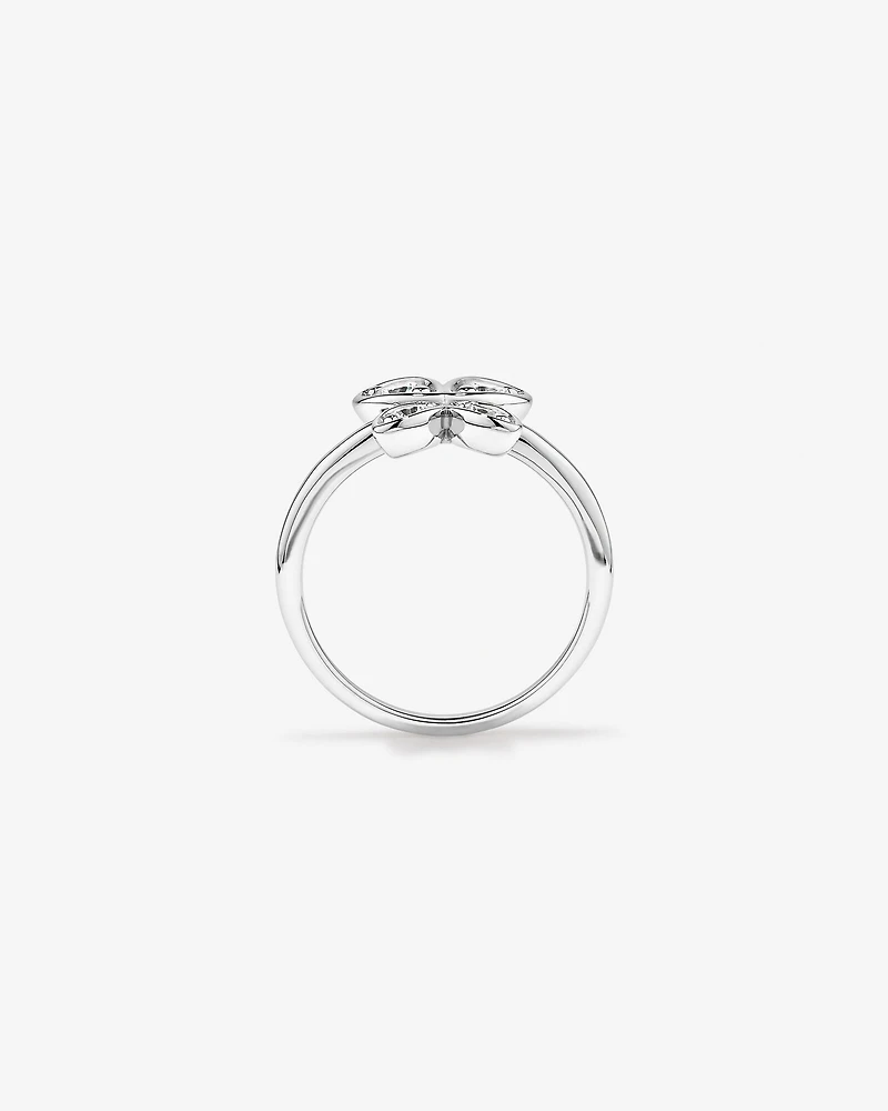 Cubic Zirconia Butterfly Ring in Sterling Silver