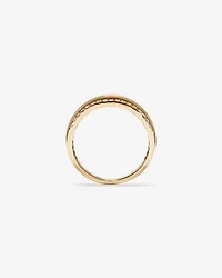 Two Row Ring with 0.37 TW of Diamonds In 10kt Yellow Gold