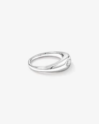 0.30 Carat TW Laboratory-Grown Marquise Diamond Dome Ring in Sterling Silver