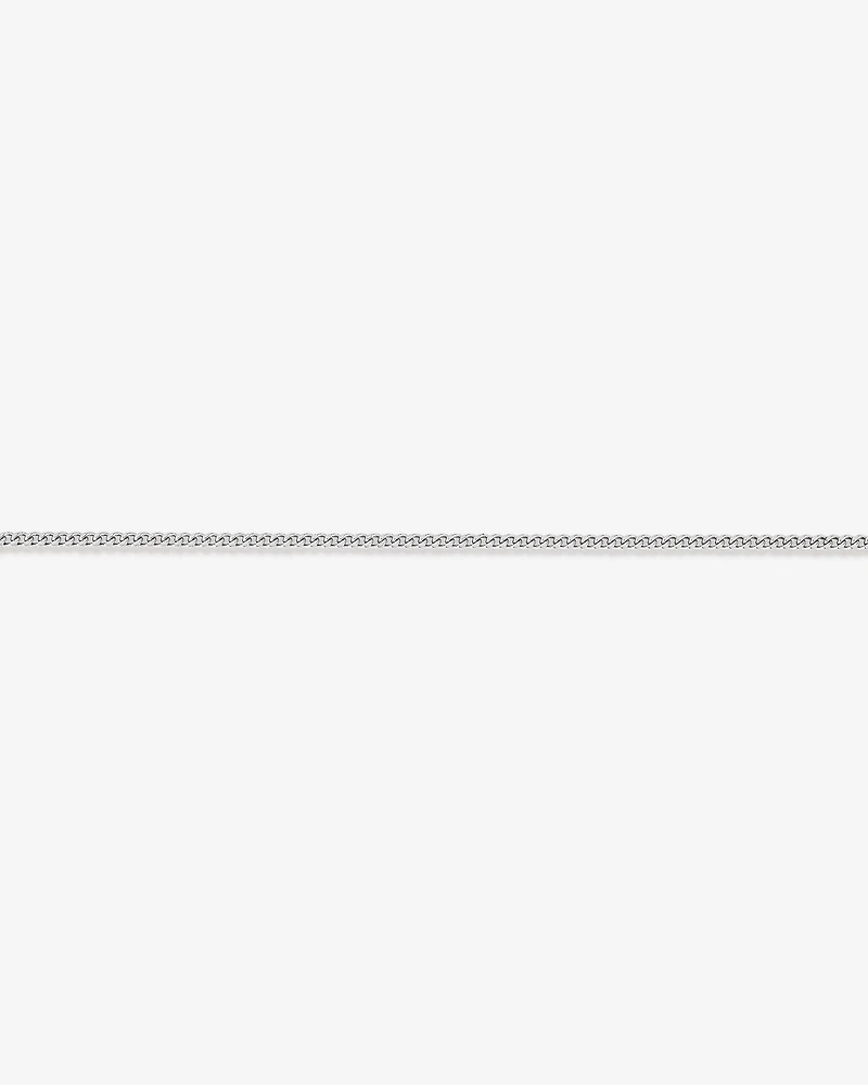 55cm (22") 2-2.5mm Width Fine Curb Chain Necklace in Sterling Silver