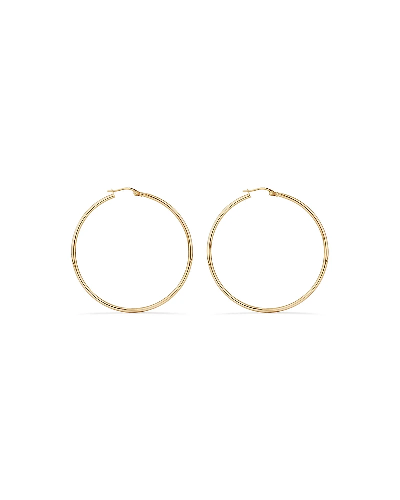 45mm Hoop Earrings in 10kt Yellow Gold