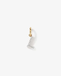 Diamond Letter Initial Pendant in 10kt Yellow Gold