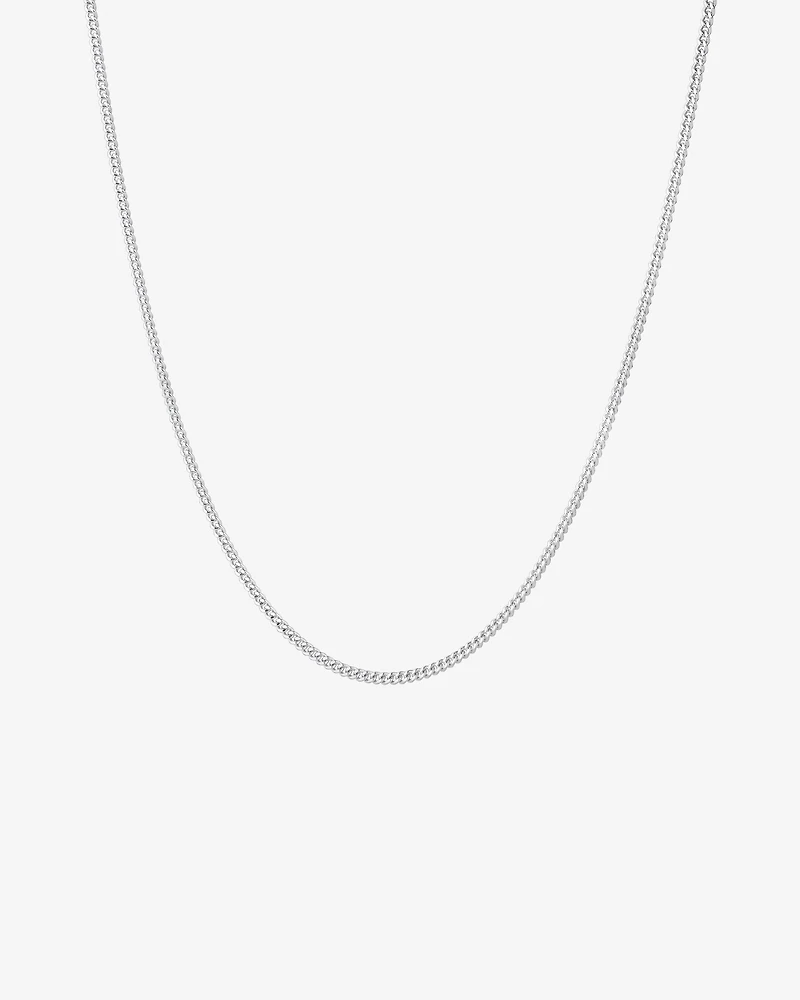 50cm (20") 2mm Width Curb Chain in Sterling Silver