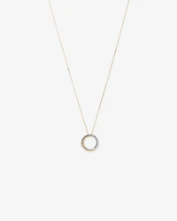 Collier pendentif croisé TW avec diamants TW de 0,11 carat en argent sterling et or jaune 10 carats