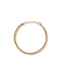 Bracelet corde semi-massif 19 cm (7.5") en or jaune 10 carats
