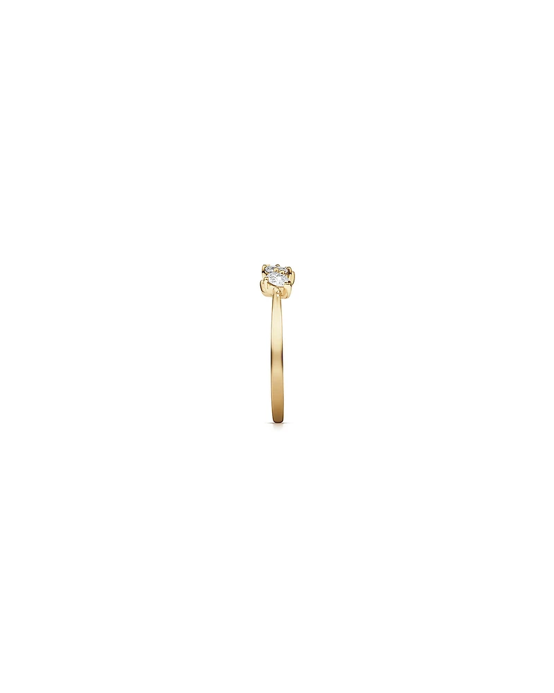 0.40 Carat TW Fancy Cut Laboratory-Grown Diamond Four Stone Ring in 10kt Yellow Gold