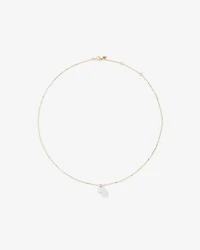 Cultured Freshwater Pearl and Diamond Pendant in 10kt Yellow Gold