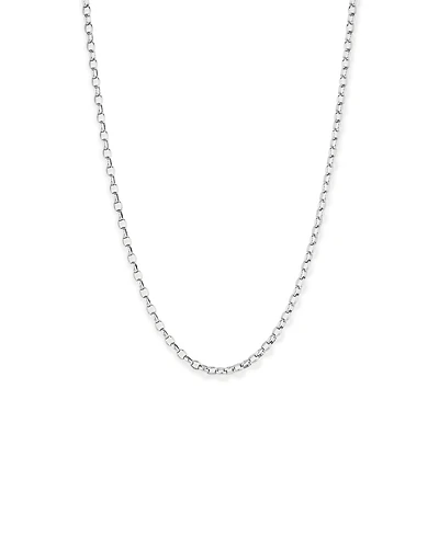 50cm (20") 4.6mm Width Oval Belcher Chain Necklace in Sterling Silver