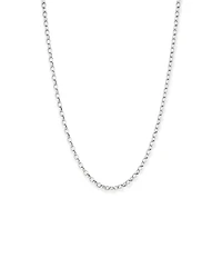50cm (20") 4.6mm Width Oval Belcher Chain Necklace in Sterling Silver