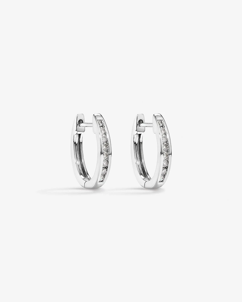 Huggie Earrings with 0.25 Carat TW of Diamonds in 10kt Rose Gold