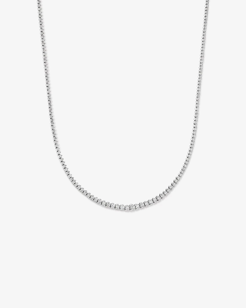 6.00 Carat TW Tennis Necklace set in 18kt White Gold