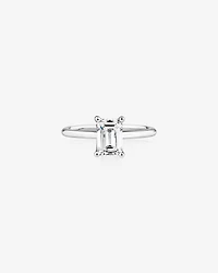 1.25 Carat TW Emerald Cut Laboratory-Grown Diamond Solitaire Engagement Ring In 14kt White Gold