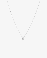 0.23 Carat TW Pear Diamond Halo Pendant in 10kt White Gold