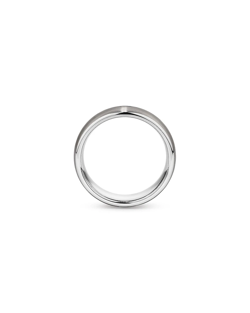 6mm Polished and Brushed Tungsten Wedding Band