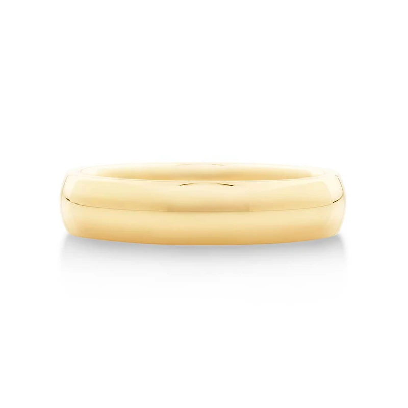 5mm High Domed Wedding Band in 10kt Rose Gold