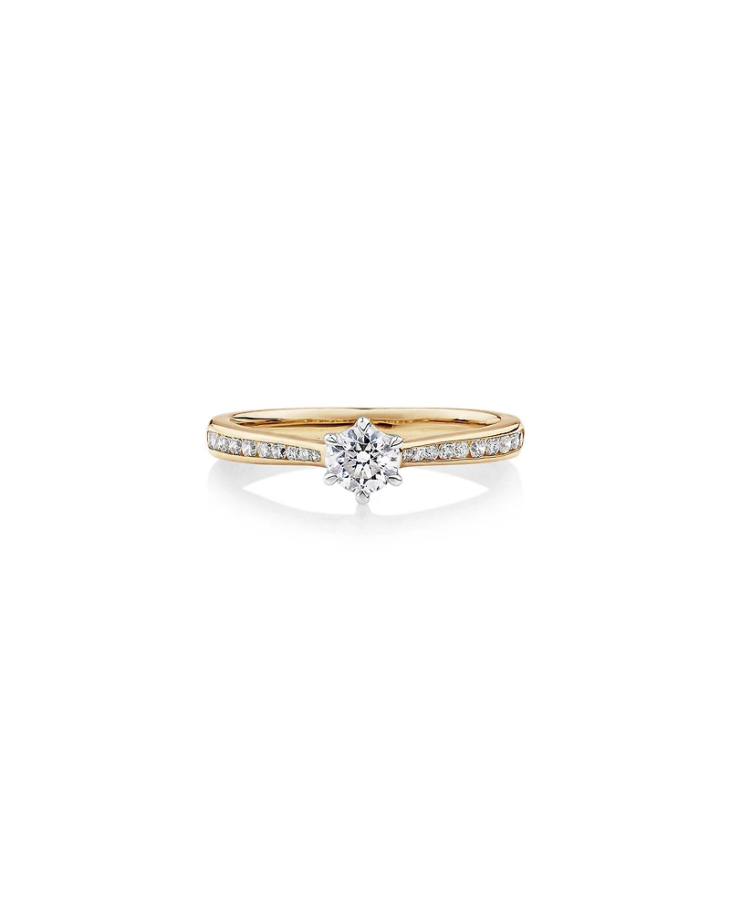 Ring with 0.48 Carat TW of Diamonds in 14kt Yellow & White Gold
