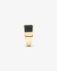 Black Diamond Ring with 1.70TW of Diamonds in 10kt Yellow Gold