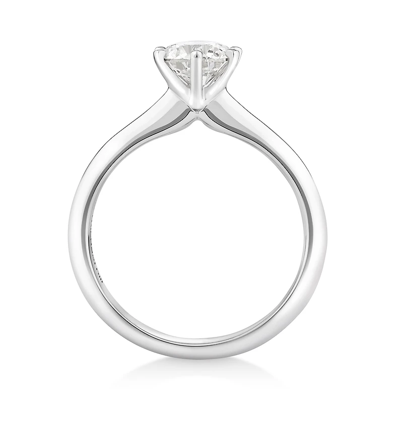 Certified Solitaire Engagement Ring with a 1 Carat TW Diamond in 18kt White Gold