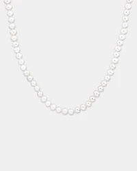 Cultured Freshwater Pearl Necklace in Sterling Silver