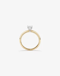 Bague de fiançailles solitaire diamant taille poire certifié TW de 0,70 carat en or jaune et blanc 18 carats