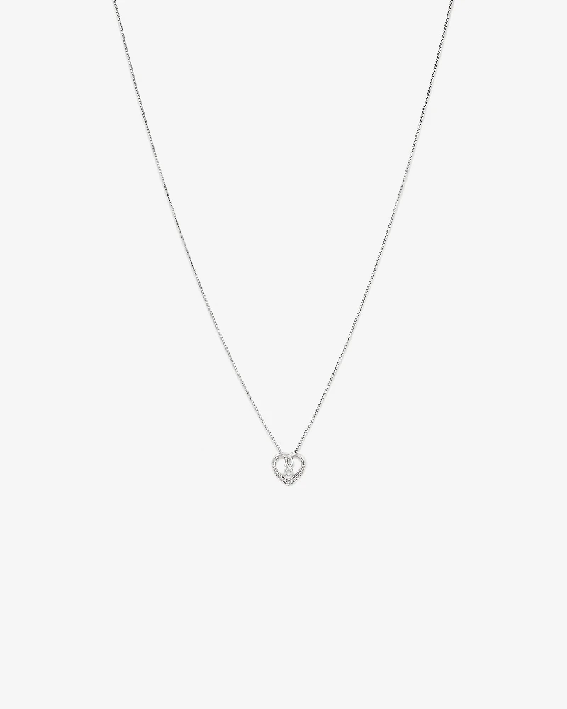 Heart Infinitas Pendant with Diamonds in Sterling Silver