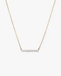 Bar Necklace with 0.10 Carat TW of Diamonds in 10kt Yellow Gold