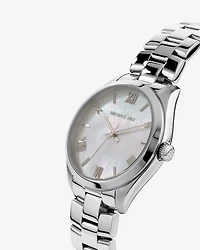 Women's Mother of Pearl Watch in Silver Tone Stainless Steel