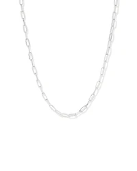 46cm (18.1”) 5.5mm-6mm Width Paperclip Chain in Sterling Silver
