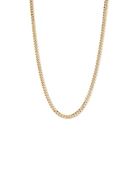 55cm (22") 6.3mm Width Solid Concave Bevelled Curb Chain in 10kt Yellow Gold